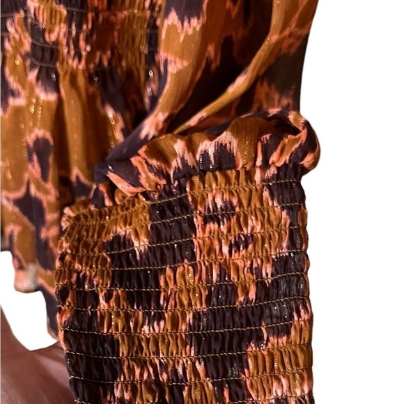 Nine West Women’s Square Neck Smocked Bodice Plus Size Blouse - Picture 2 of 6